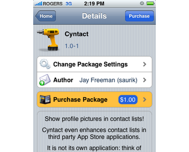[Cydia] Mit Cyntact die Kontaktbilder in der Kontaktliste