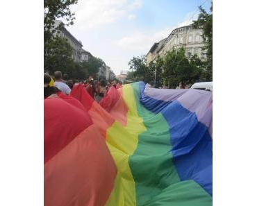 Budapest Pride Parade mit starkem Polizeiaufgebot