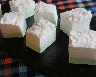 Limetten-Waldmeister-Marshmallows mit Kokos