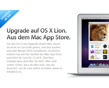 Heute erscheint Mac OS X Lion