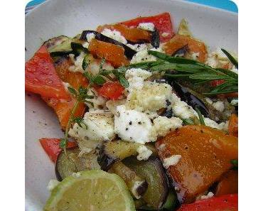 Gegrilltes Gemüse mit Mozzarella