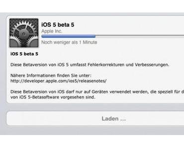iOS 5 Beta 5 erschienen