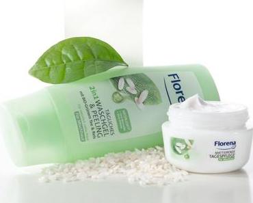 Florena Pflegeserie für Mischhaut mit Grünem Tee und Reispuder