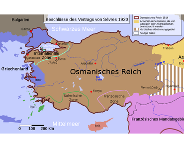 Vertrag von Sèvres - Ende des 1. Weltkrieges im Osmanischen Reich