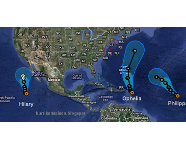 OPHELIA ist zurück - und wird ziemlich sicher zum vierten Hurrikan 2011 im Atlantik