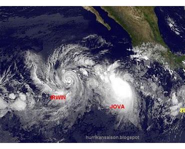 IRWIN und JOVA aktuell: IRWIN wird als erster zum Hurrikan - Tendenz Landfall JOVA: Puerto Vallarta