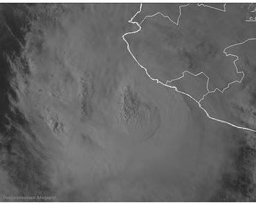 Hurrikan JOVA geht wahrscheinlich bei Emiliano Zapata / Farallón, Jalisco, über Land