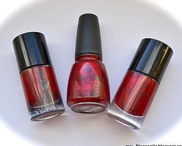 Vergleich: Catrice Marilyn & Me, Catrice Lovely Sinner & China Glaze Ruby Pumps