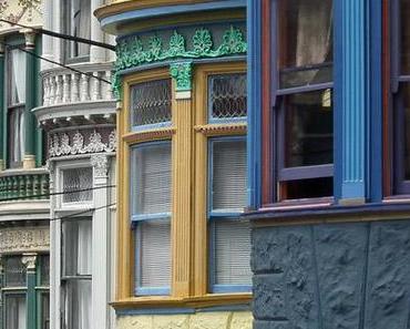 Bunte Hippie-Häuser