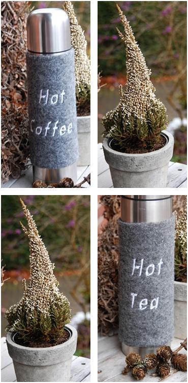 cover for thermos bottle /  Thermoskannenhülle