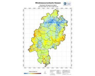 Windpotenzialkarten für Hessen als Grundlage für Ausbau der Windenergie