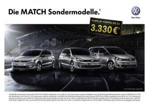 VW Golf MATCH: Drei Sondermodelle für die Kompaktklasse