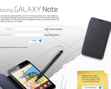Samsung verschenkt Flip-Cover für das Galaxy Note.