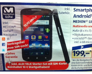 Medion Life Smartphone: Einsteiger-Androide für 199 Euro bei Aldi Süd