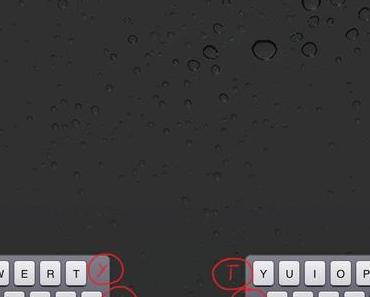 iPad-Tastatur enthält versteckte Tasten.