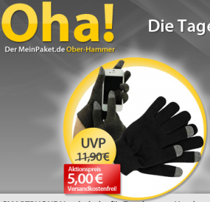 Smartphone Handschuhe für TouchScreen Handys mit kapazitivem Display