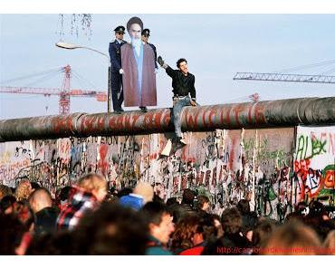 Ajatollah Chomeini auf der Berliner Mauer