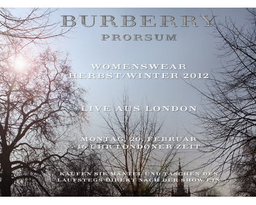 NEWS | Burberry Prorsum Womenswear  Show | LIVE Stream 20.02.2012