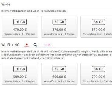 Neues iPad bereits ausverkauft