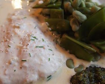 Pochierter Räucher-Schellfisch in Sahnesauce