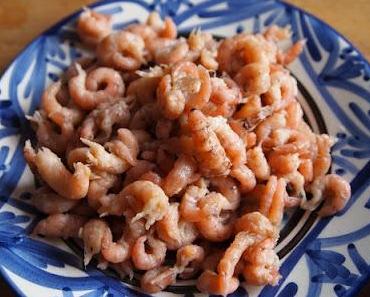 Frühlingsküche - Pasta mit Spargel und Brown Shrimp (Nordseekrabben)