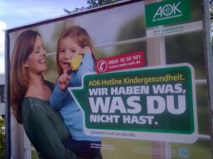 was soll denn das nun wieder heissen, liebe aok?