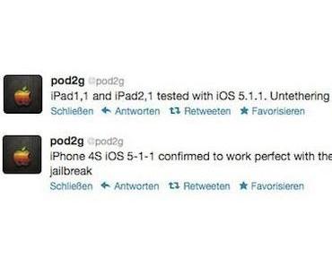 pod2g: untethered iOS 5.1.1 Jailbreak auf iPhone 4S, iPad 1 und iPad 2 gelungen