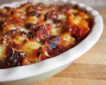 Meatball Pasta Bake - Nudelauflauf mit Hackbällchen