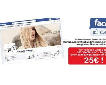 Gewinnt einen Gutschein im Wert von 25€  auf unserer Facebook-Seite!