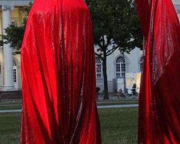 Public contemporary light art show Documenta Kassel Time guards Manfred Kielnhofer