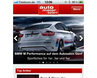 auto, motor und sport – kostenlos auf das iPhone laden (Video)