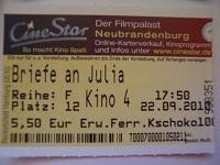 Briefe an Julia (22.09.2010)