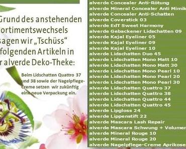 Alverde Gebackener Lidschatten Nude Rose & "Tschüss" - Artikel