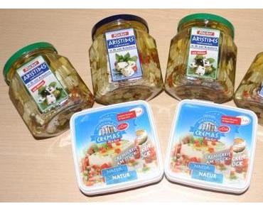 Erfahrungen zum Test von "Cremas" Natur und "Aristides" Hirtenkäse mit Kräutern und Hirtenkäse mit Oliven und Öl