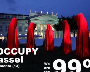 Occupy Kassel documenta – We are the 99% wehrt euch, mehr Demokratie, defends you, more democracy – Time guards Manfred Kielnhofer