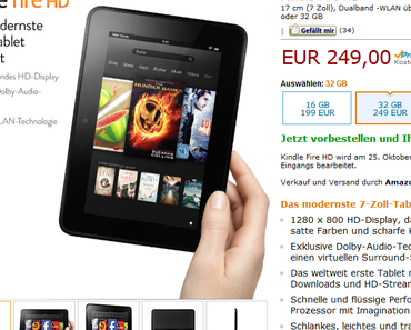 Amazon Kindle Fire und Kindle Fire HD in 7 Zoll kommen nach Deutschland – jetzt vorbestellen