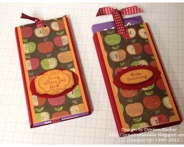 Herbstliche Ziehverpackung für Schokolade