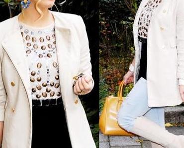 Wednesday to go: a golden pair of boots and studded blouse