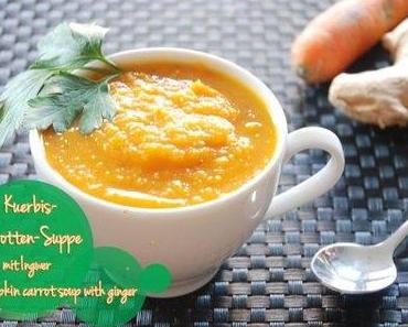 Kürbis-Karottensuppe mit Ingwer / Pumpkin-carrot soup with ginger