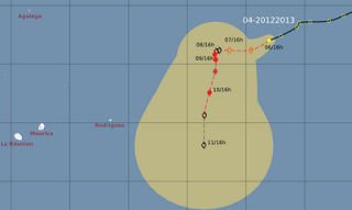 Pot. Tropischer Sturm CLAUDIA bedroht Mauritius und La Reunion nicht