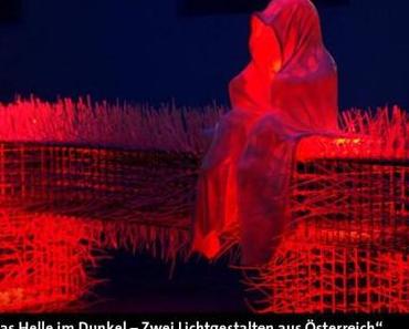contemporary light art design sculpture show exhibition – Galerie Liebau Fulda – sculptor painter Christopf Luckeneder – artist designer Manfred Kielnhofer – The Light in the Dark – Two luminaries from Austria