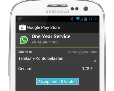 WhatsApp für Android: Update bringt Bezahlfunktion für den Play Store