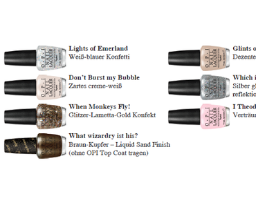 [Preview] OPI Oz the Great and Powerful Kollektion