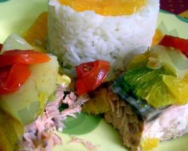 Fruchtiges Lachsfilet-Papillotes