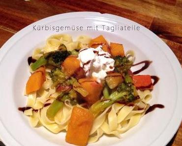 Kürbisgemüse mit Tagliatelle