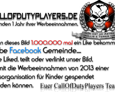 CallofDutyPlayers.de spendet Werbeeinnahmen 2013 einer Hilfsorganisation!