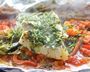 Skrei auf Gemüsebett