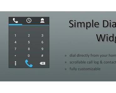 Simple Dailer Widget für Android: Kontakte direkt vom Homescreen anrufen