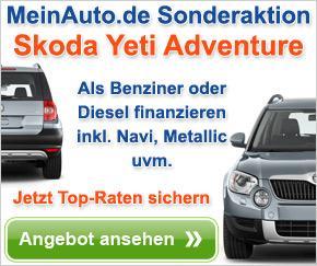 Skoda Yeti Adventure: Günstige Finanzierung zum Top-SUV