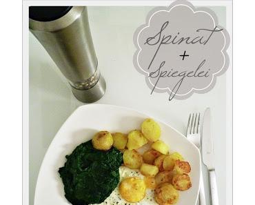 klassisches Gründonnerstag-Essen: Spinat + Spinat + Kartoffel